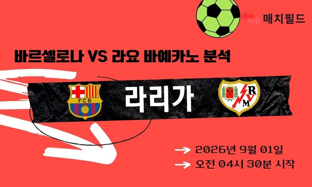 2026년 9월 1일 바르셀로나 vs 라요 바예카노 라리가 분석