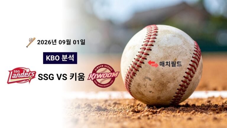 2026년 9월 1일 SSG vs 키움 KBO 분석