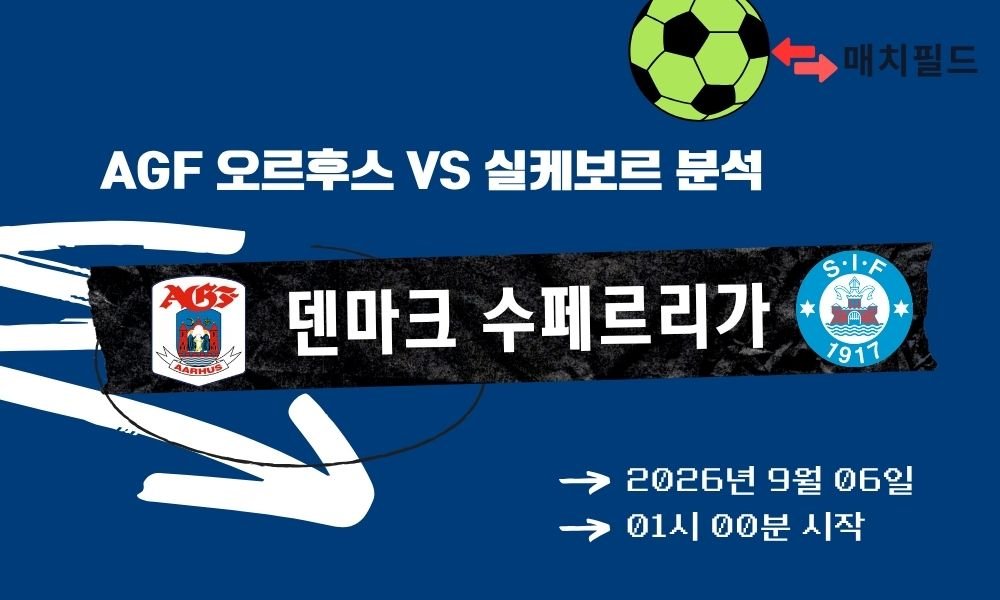 2026년 9월 6일 AGF 오르후스 vs 실케보르 덴마크 수페르리가 분석