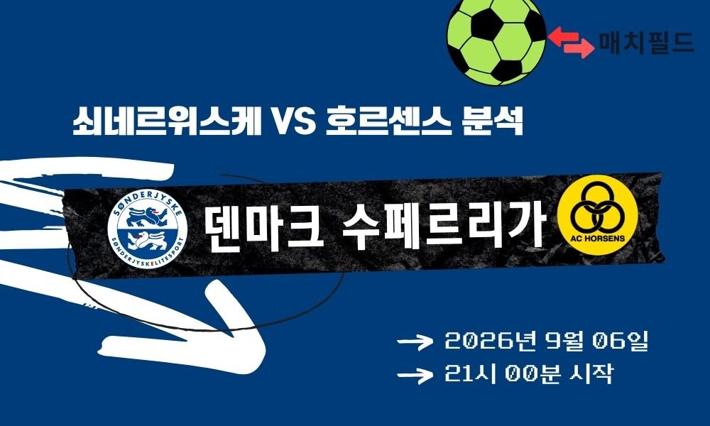 2026년 9월 6일 쇠네르위스케 vs 호르센스 덴마크 수페르리가 분석