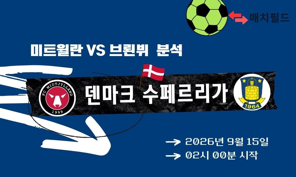 2026년 9월 15일 미트윌란 vs 브뢴뷔 덴마크 수페르리가 분석