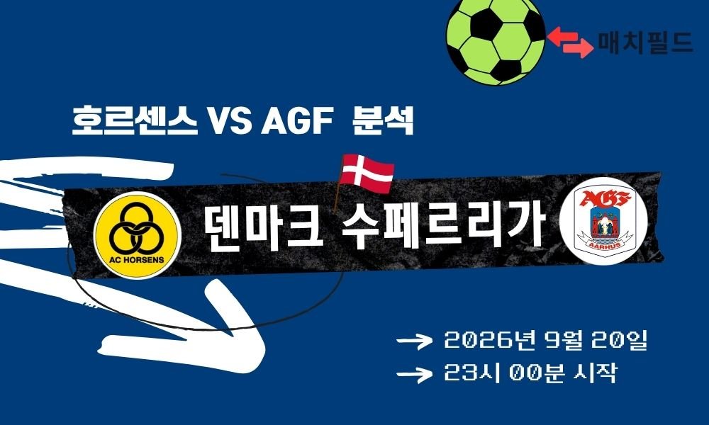 2026년 9월 20일 호르센스 vs AGF 덴마크 수페르리가 분석