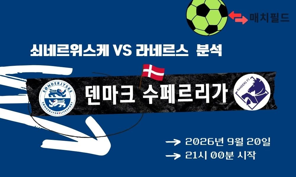 2026년 9월 20일 쇠네르위스케 vs 라네르스 덴마크 수페르리가 분석