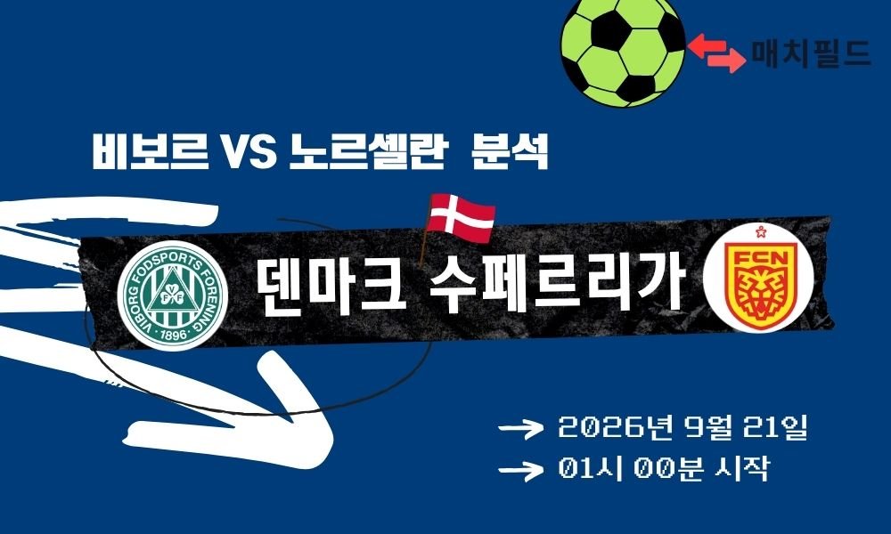2026년 9월 21일 비보르 vs 노르셸란 덴마크 수페르리가 분석