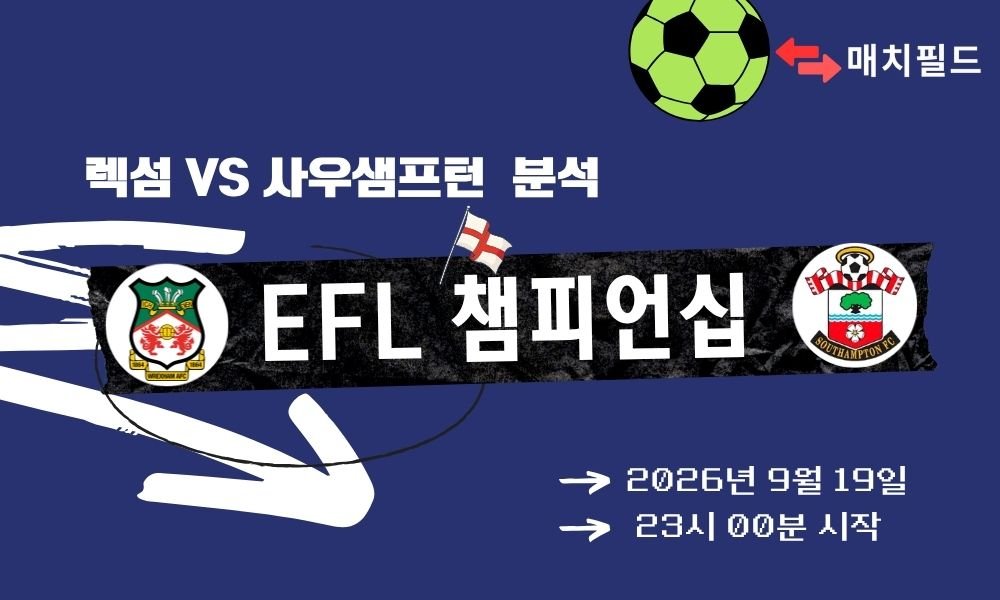 2026년 9월 19일 렉섬 vs 사우샘프턴 EFL 챔피언십 분석