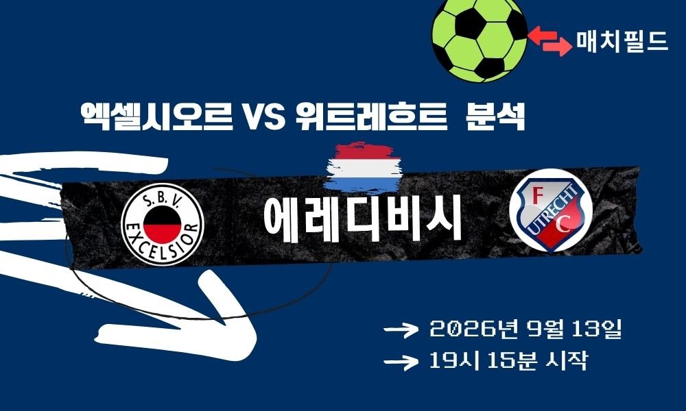 2026년 9월 13일 엑셀시오르 vs 위트레흐트 에레디비시 분석