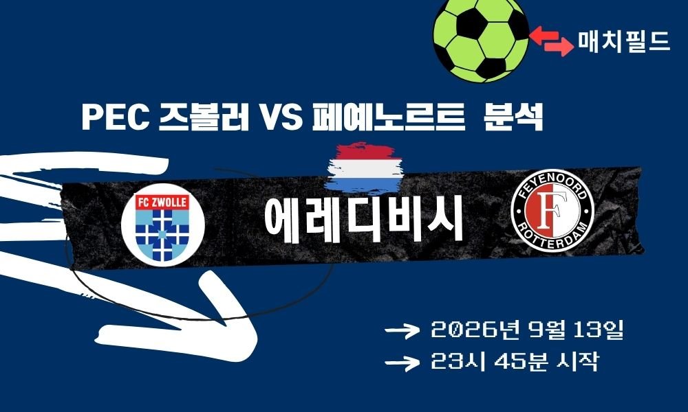 2026년 9월 13일 PEC 즈볼러 vs 페예노르트 에레디비시 분석