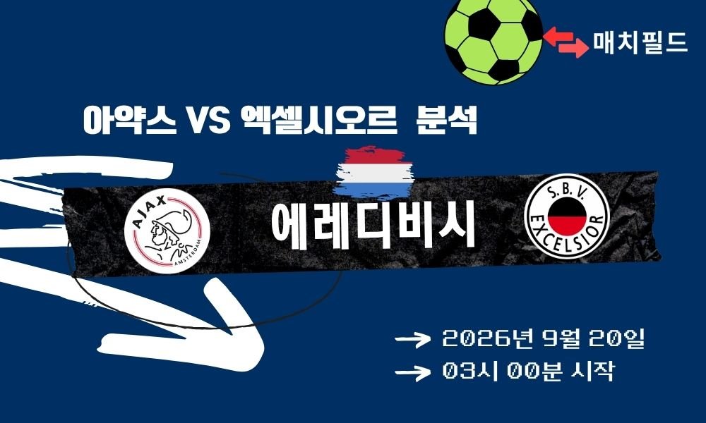 2026년 9월 20일 아약스 vs 엑셀시오르 에레디비시 분석