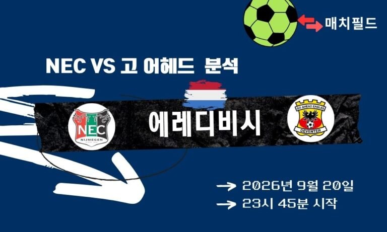 2026년 9월 20일 NEC vs 고 어헤드 에레디비시 분석