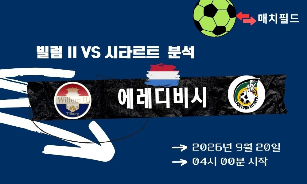 2026년 9월 20일 빌럼 II vs 시타르트 에레디비시 분석