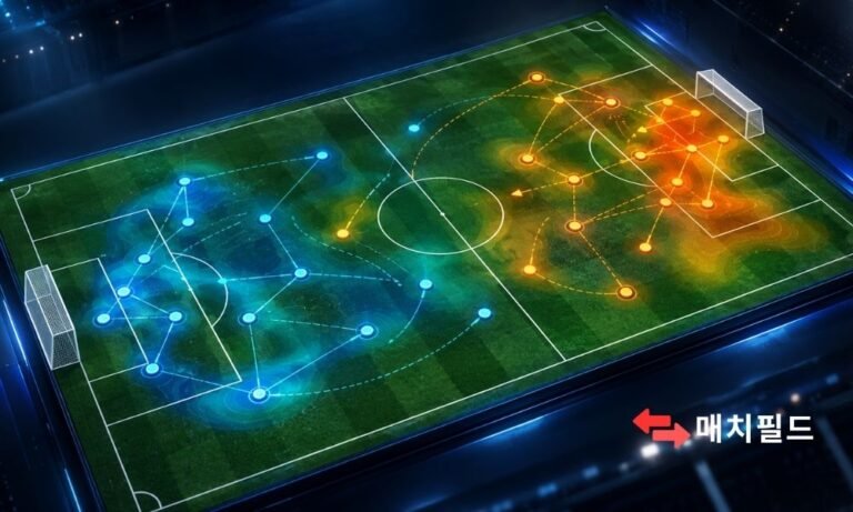 축구 점유율과 경기 주도권을 보여주는 데이터 시각화