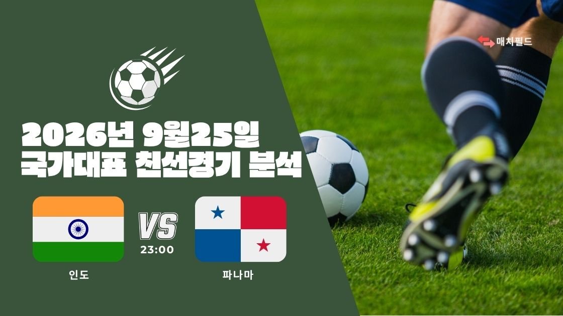 2026년 9월 25일 인도 vs 파나마 국가대표 친선경기 분석
