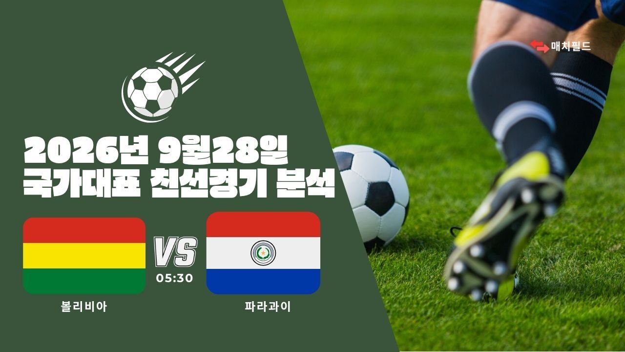 2026년 9월 28일 볼리비아 vs 파라과이 국가대표 친선경기 분석