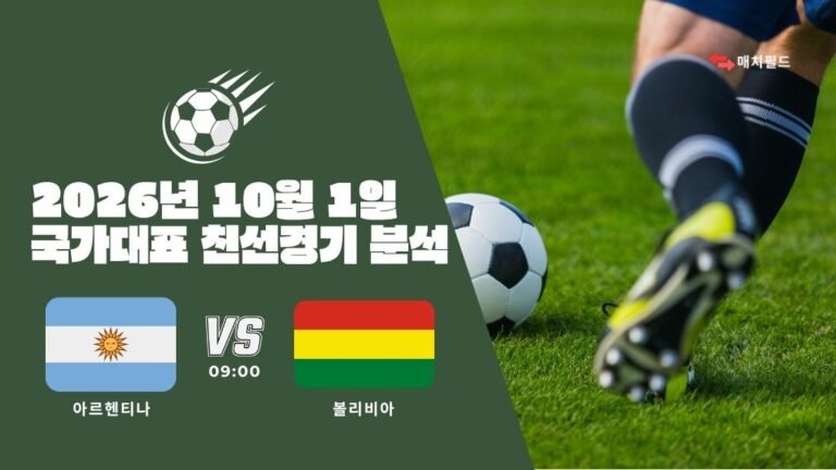 2026년 10월 1일 아르헨티나 vs 볼리비아 국가대표 친선경기 분석