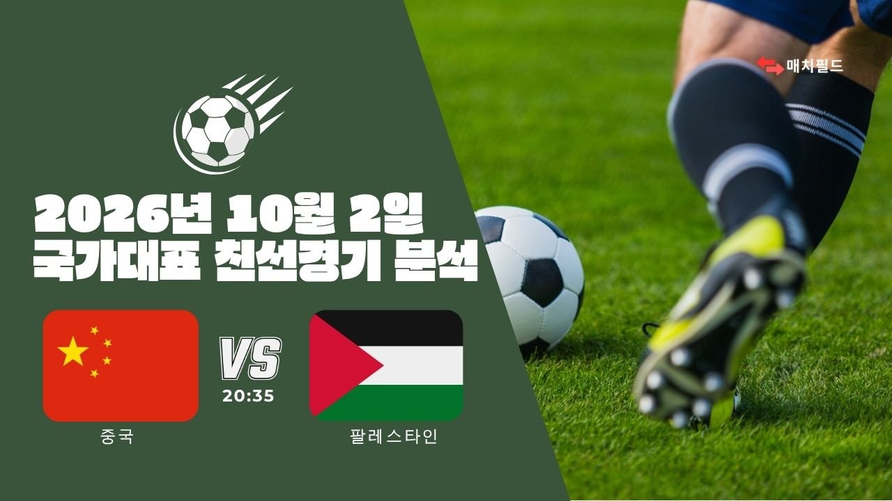 2026년 10월 2일 중국 vs 팔레스타인 국가대표 친선경기 분석