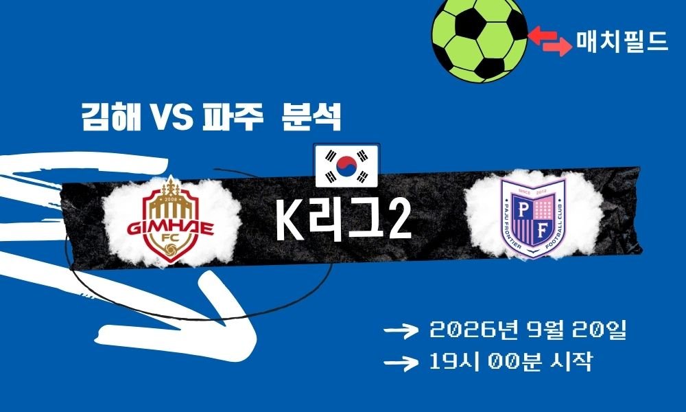 2026년 9월 20일 김해 vs 파주 K리그2 분석
