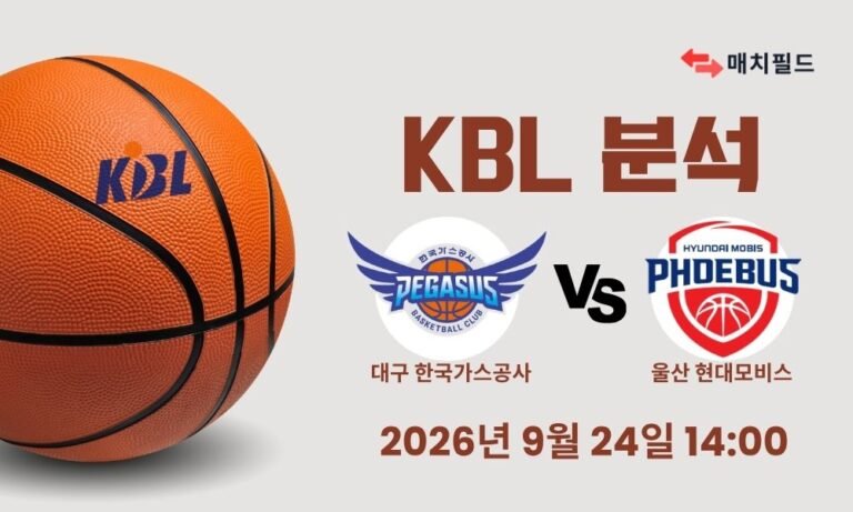 2026년 9월 24일 대구 한국가스공사 vs 울산 현대모비스 KBL 분석