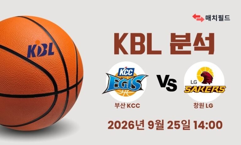 2026년 9월 25일 부산 KCC vs 창원 LG KBL 분석