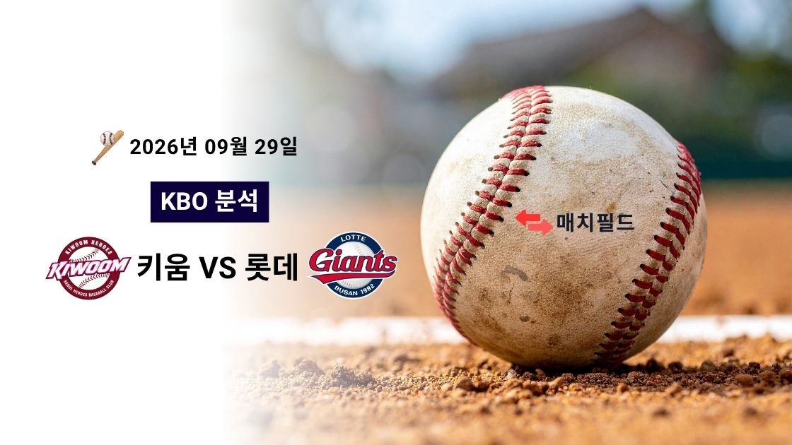 2026년 9월 29일 키움 vs 롯데 KBO 분석