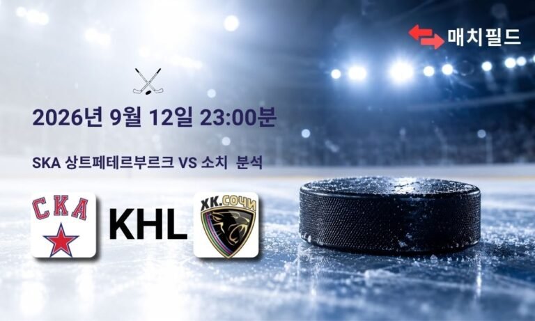 2026년 9월 12일 SKA 상트페테르부르크 vs 소치 KHL 분석