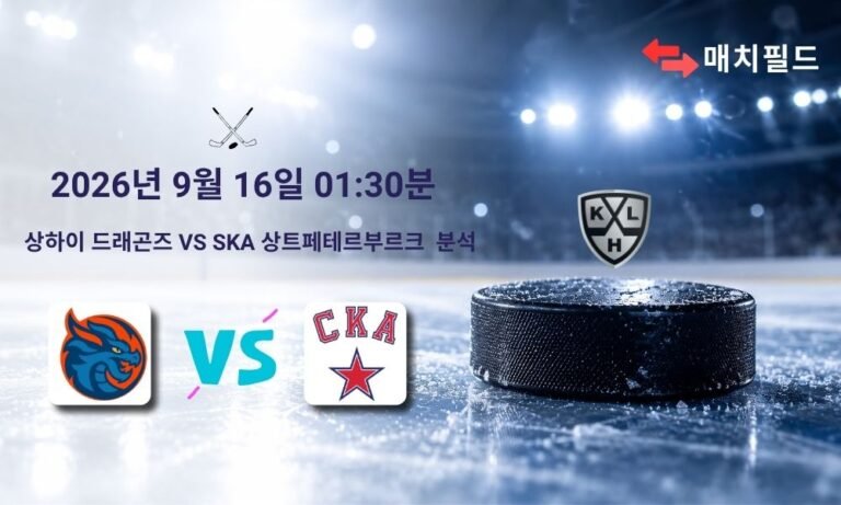 2026년 9월 16일 상하이 드래곤즈 vs SKA 상트페테르부르크 KHL 분석
