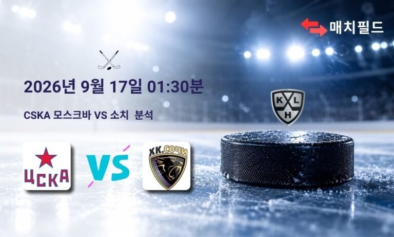 2026년 9월 17일 CSKA 모스크바 vs 소치 KHL 분석