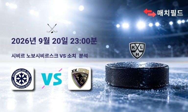 2026년 9월 20일 시비르 노보시비르스크 vs 소치 KHL 분석