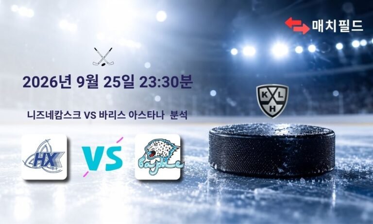 2026년 9월 25일 니즈네캄스크 vs 바리스 아스타나 KHL 분석