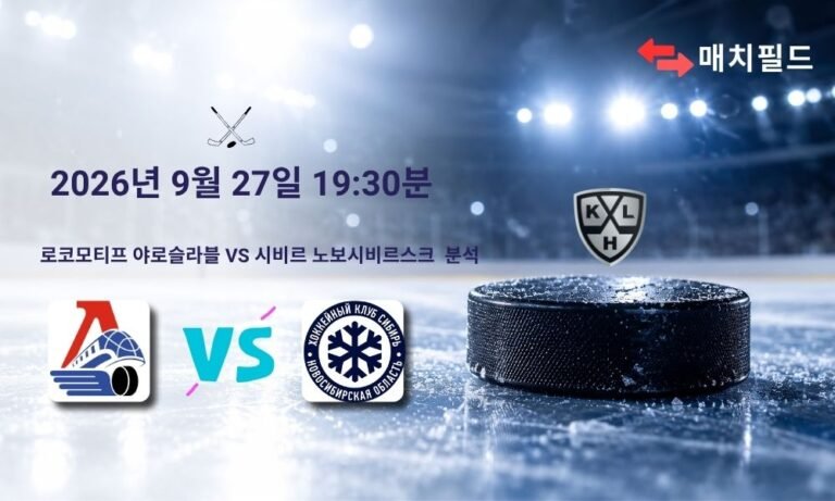 2026년 9월 27일 로코모티프 야로슬라블 vs 시비르 노보시비르스크 KHL 분석