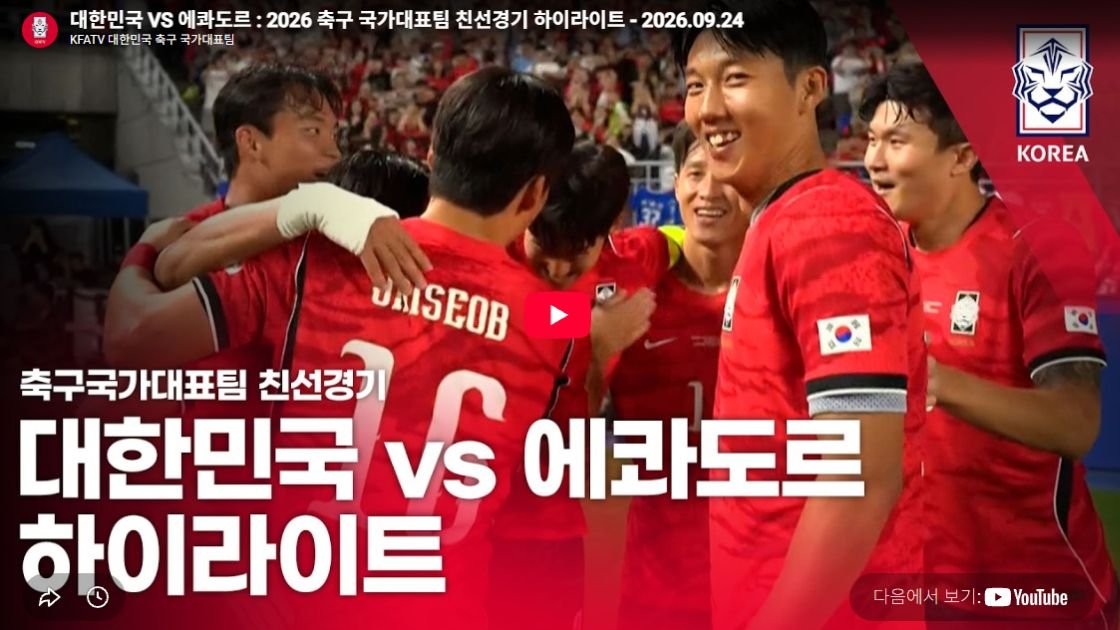 대한민국 vs 에콰도르 하이라이트