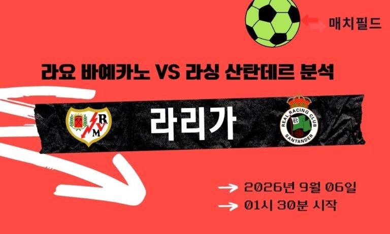 2026년 9월 6일 라요 바예카노 vs 라싱 산탄데르 라리가 분석