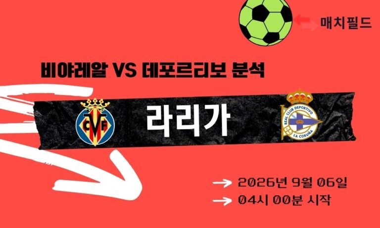 2026년 9월 6일 비야레알 vs 데포르티보 라리가 분석