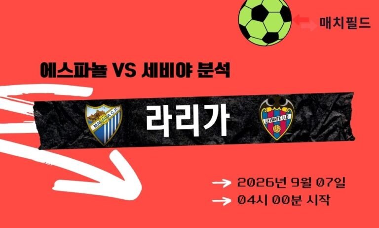 2026년 9월 7일 에스파뇰 vs 세비야 라리가 분석