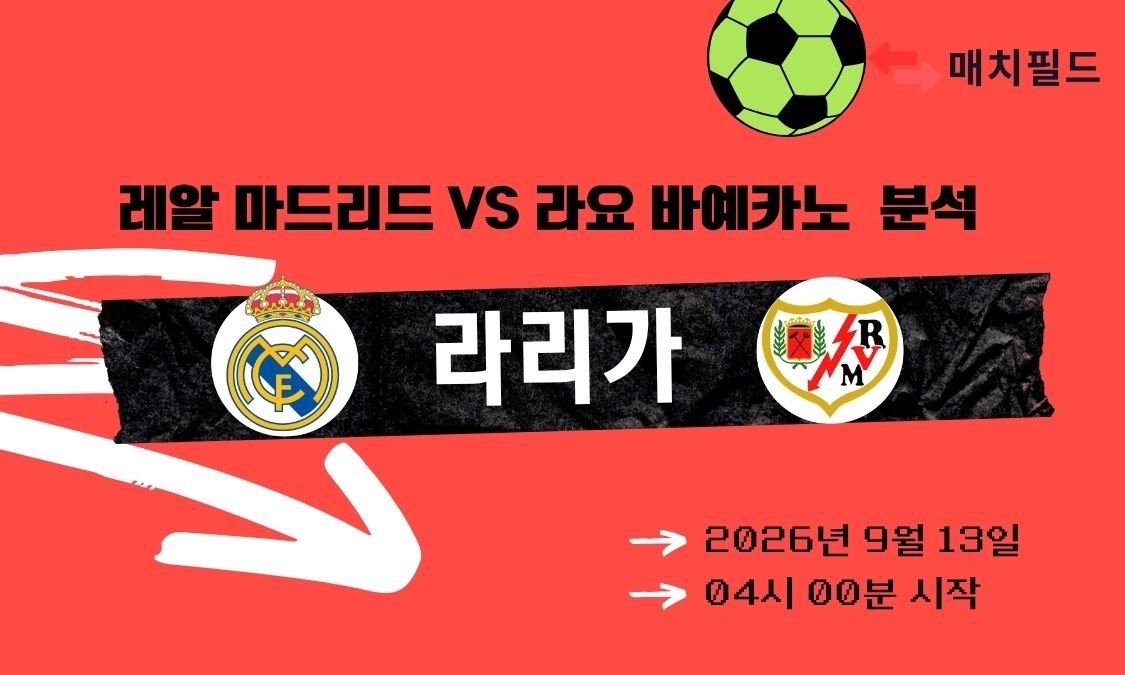 2026년 9월 13일 레알 마드리드 vs 라요 바예카노 라리가 분석