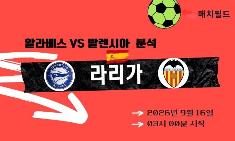 2026년 9월 16일 알라베스 vs 발렌시아 라리가 분석
