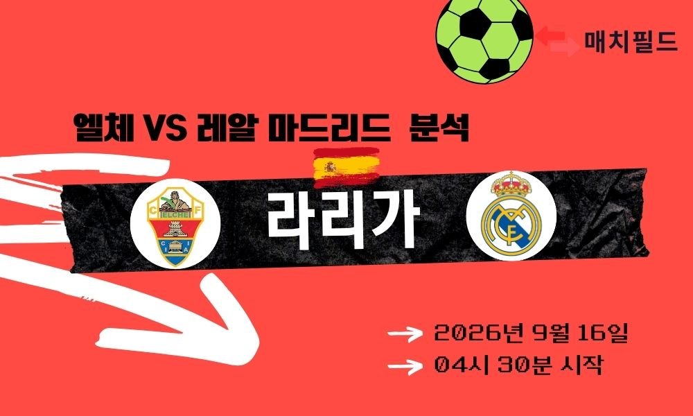 2026년 9월 16일 엘체 vs 레알 마드리드 라리가 분석