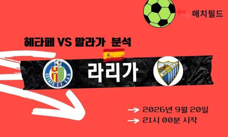 2026년 9월 20일 헤타페 vs 말라가 라리가 분석