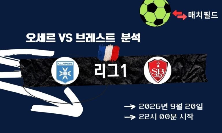 2026년 9월 20일 오세르 vs 브레스트 리그1 분석