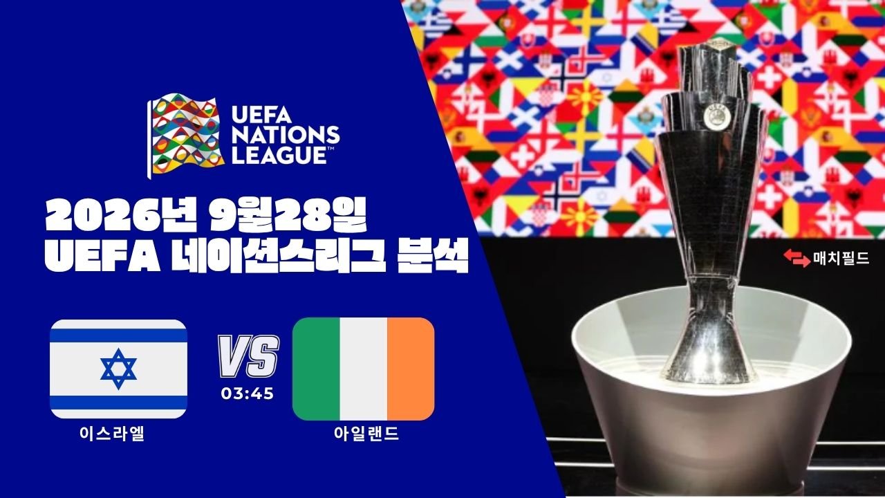 2026년 9월 28일 이스라엘 vs 아일랜드 UEFA 네이션스리그 분석