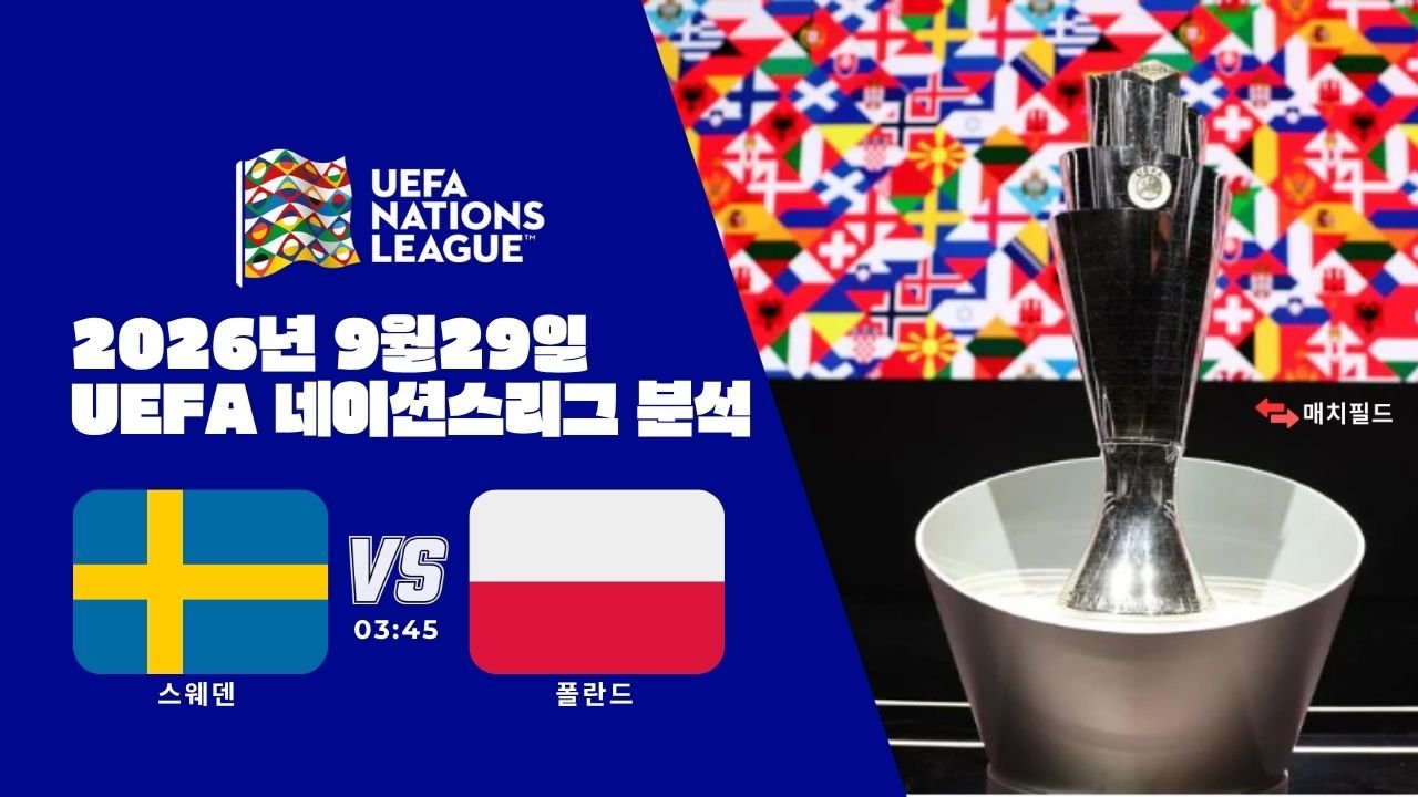 2026년 9월 29일 스웨덴 vs 폴란드 UEFA 네이션스리그 분석