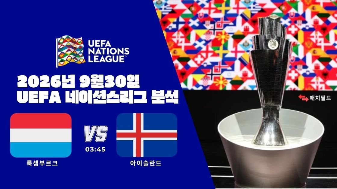 2026년 9월 30일 룩셈부르크 vs 아이슬란드 UEFA 네이션스리그 분석