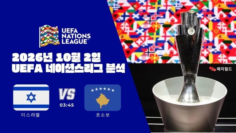 2026년 10월 2일 이스라엘 vs 코소보 UEFA 네이션스리그 분석