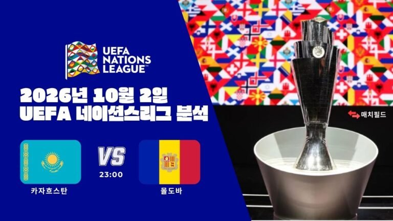 2026년 10월 2일 카자흐스탄 vs 몰도바 UEFA 네이션스리그 분석