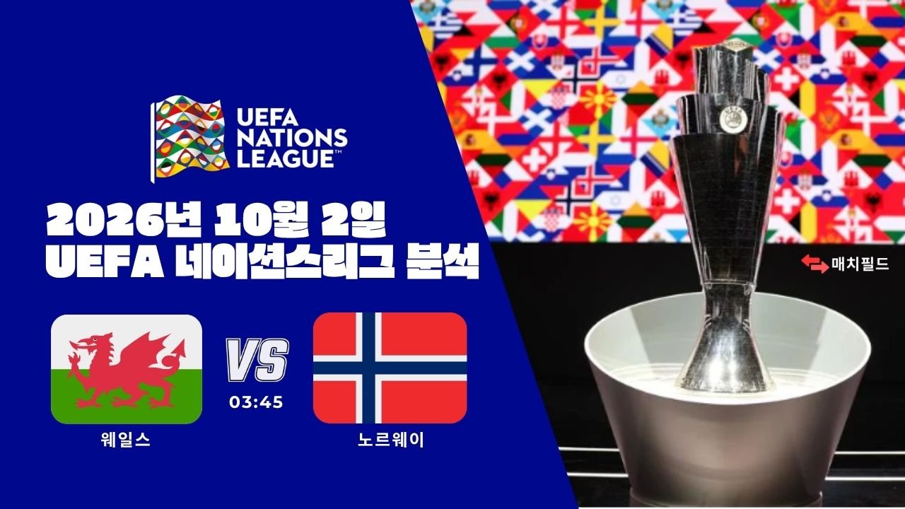 2026년 10월 2일 웨일스 vs 노르웨이 UEFA 네이션스리그 분석