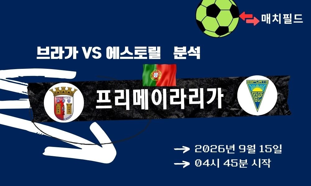 2026년 9월 15일 브라가 vs 에스토릴 프리메이라리가 분석