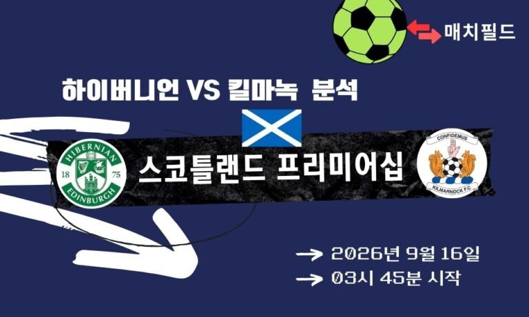 2026년 9월 16일 하이버니언 vs 킬마녹 스코틀랜드 프리미어십 분석
