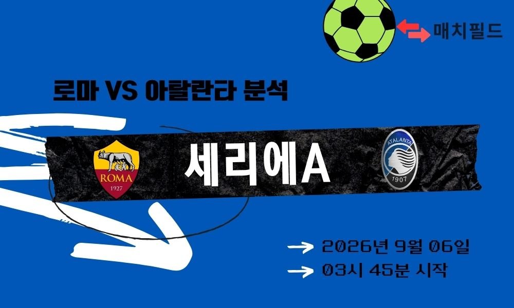 2026년 9월 6일 로마 vs 아탈란타 세리에A 분석