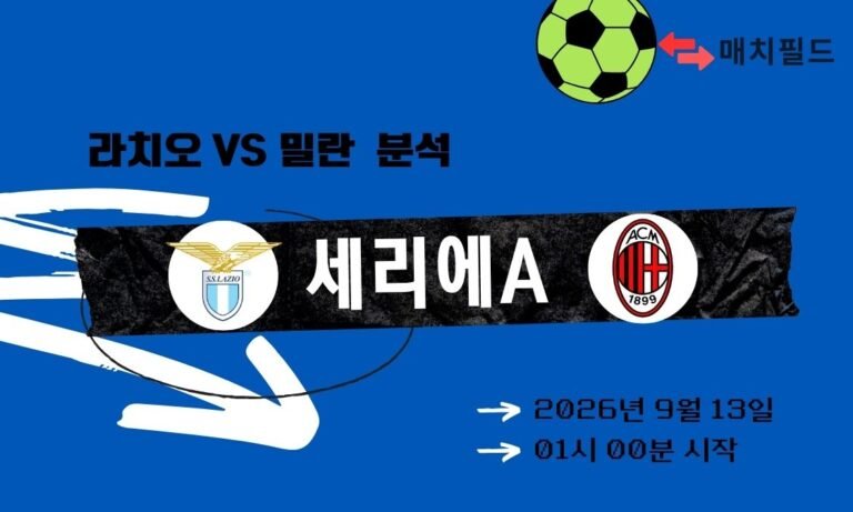 2026년 9월 13일 라치오 vs 밀란 세리에A 분석