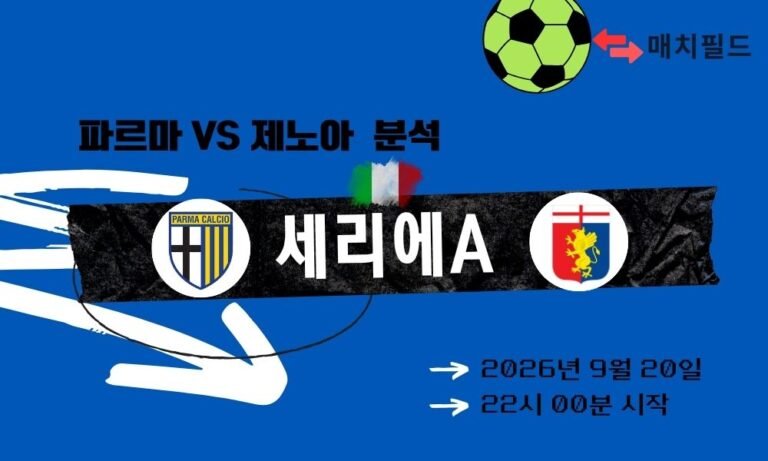 2026년 9월 20일 파르마 vs 제노아 세리에A 분석
