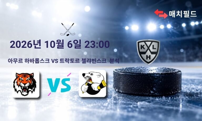 2026년 10월 6일 아무르 하바롭스크 vs 트락토르 첼랴빈스크 KHL 분석